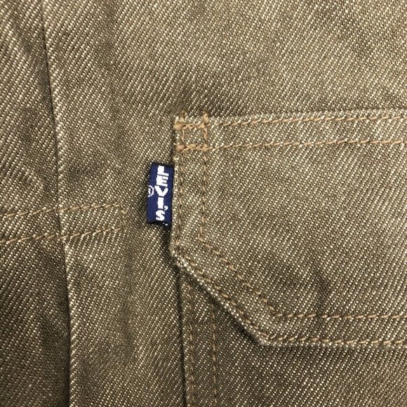 Levis Made & Crafted Men Oversized Type II Sherpa Trucker Jacket Moss Rock XL - Picture 7 of 11